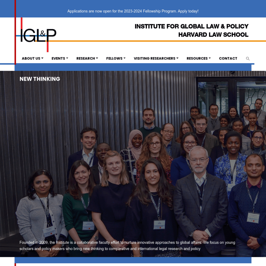 Harvard IGLP Website Screenshot